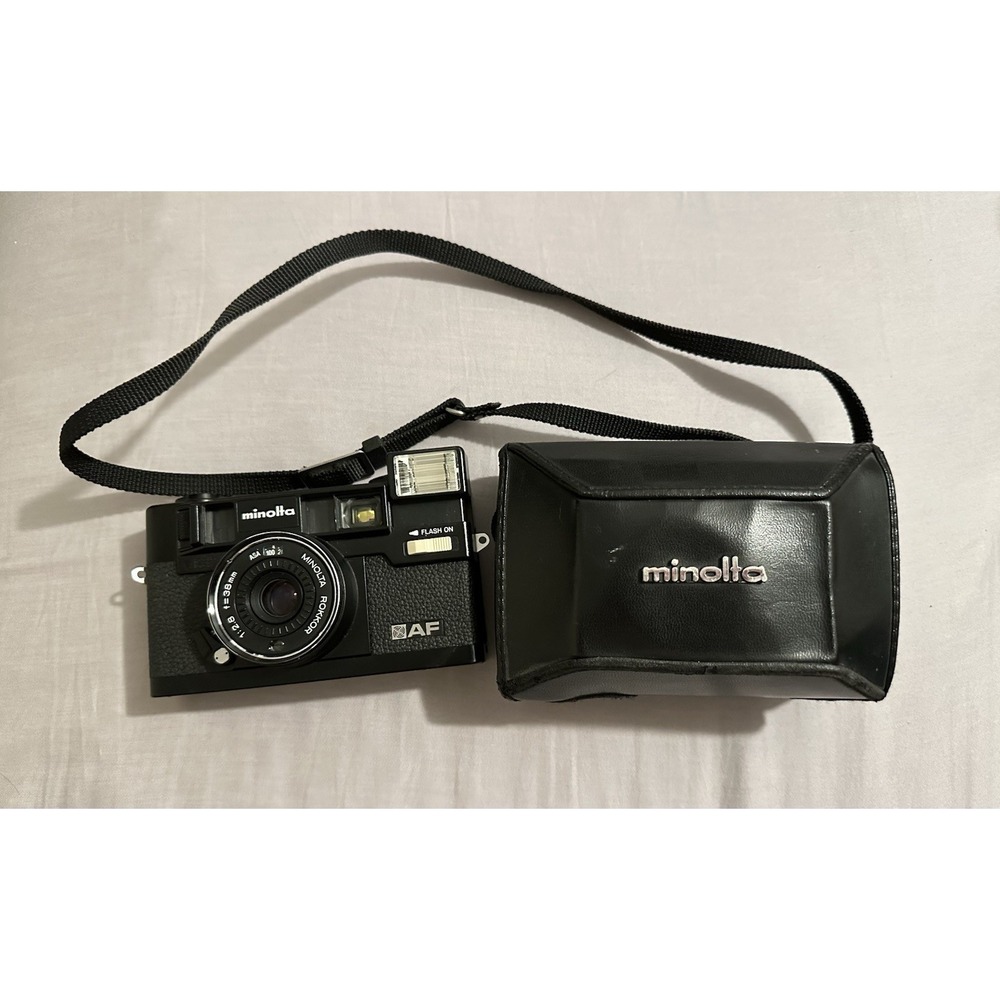 [GREAT] Minolta Hi-Matic AF 35mm f/2.8‎ Point & Shoot Film Camera 38mm JAPAN